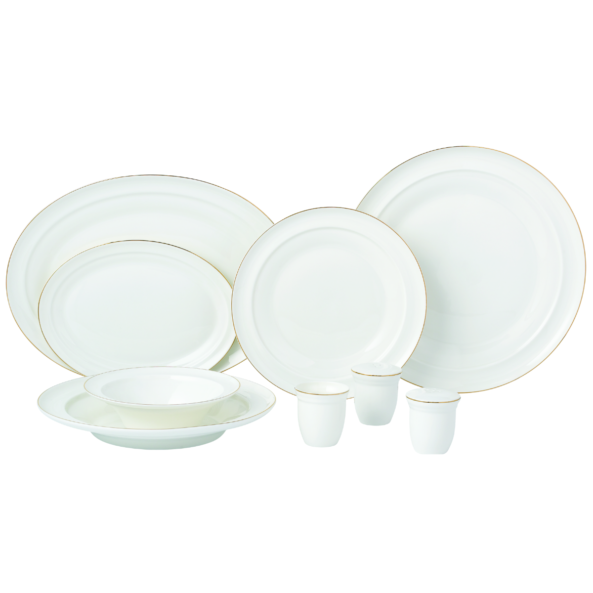 Bone Hanna Gold 56 Parça Porselen Yemek Takımı