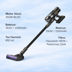 C6 Turbo Clean Up Kablosuz Süpürge